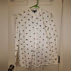 Victoria Beckham for Target Cream Blouse with Bee Design
